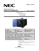 NEC DLP CINEMA NC1600C Service Manual preview