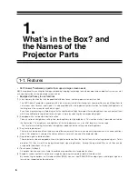 Preview for 6 page of NEC DLP CINEMA NC1600C User Manual