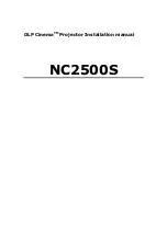 Preview for 4 page of NEC DLP CINEMA NC2500S Installation Manual