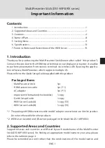 Preview for 11 page of NEC DS1-MP10RX1 Important Information Manual