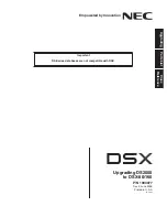 Preview for 1 page of NEC DS2000 TO DSX-160 Manual