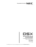 NEC DSX Quick Reference предпросмотр