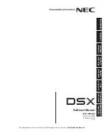 NEC DSX Software Manual preview