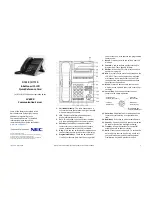 NEC DT310 Quick Reference Card preview