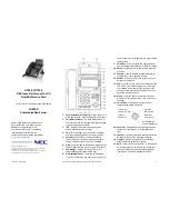 NEC DT330 Quick Reference Card preview