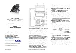 Preview for 1 page of NEC DT330 Quick Start Manual