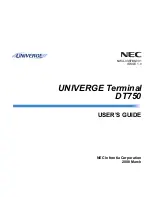 NEC DT750 User Manual preview