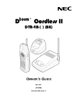 Предварительный просмотр 1 страницы NEC Dterm DTH-4R-2 Owner'S Manual