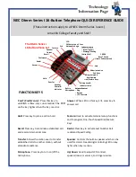 Preview for 1 page of NEC Dterm I Series Quick Reference Manual