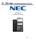 Preview for 1 page of NEC DTL-8LD-1 User Manual