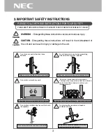 Предварительный просмотр 4 страницы NEC DTS - 42 User Manual