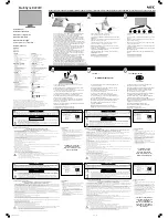 NEC E222W - MultiSync - 22" LCD Monitor Setup Manual предпросмотр