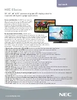 Предварительный просмотр 1 страницы NEC E321 Specifications