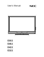 NEC E322 User Manual preview