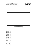 Preview for 1 page of NEC E324 User Manual