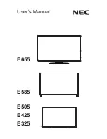 Preview for 1 page of NEC E325 User Manual