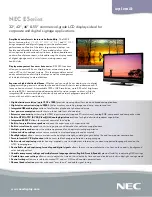 NEC E422 Specifications preview