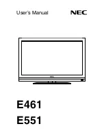 NEC E461 User Manual preview