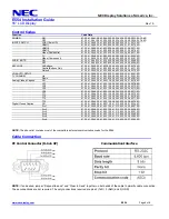 Preview for 8 page of NEC E554 Installation Manual