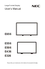 Preview for 1 page of NEC E556 User Manual