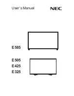 NEC E585 User Manual предпросмотр