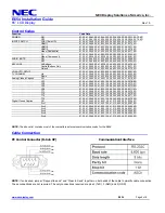 Preview for 8 page of NEC E654 Installation Manual
