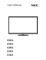 Preview for 1 page of NEC E654 User Manual