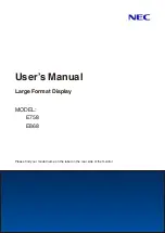 NEC E758 User Manual предпросмотр