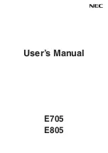 Preview for 1 page of NEC E805-PC2 User Manual