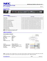Preview for 10 page of NEC E805 Installation Manual