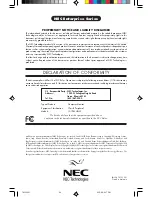 Preview for 20 page of NEC E900PLS User Manual