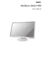 NEC EA221WM-BK - MultiSync - 22" LCD Monitor User Manual preview