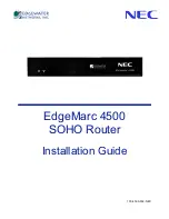 Предварительный просмотр 1 страницы NEC EdgeMarc 4500 Installation Manual