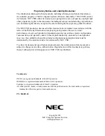 Предварительный просмотр 4 страницы NEC ES1400 User Manual