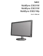 NEC EX201W-BK User Manual preview