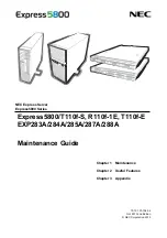 NEC Express 5800 Series Maintenance Manual preview