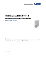 NEC Express 5800 T110F-S Setup Manual preview