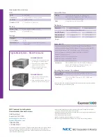 Preview for 2 page of NEC Express5800/120Bb-d6 Specification Sheet