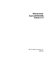 Предварительный просмотр 1 страницы NEC Express5800/320Ma Release Notes