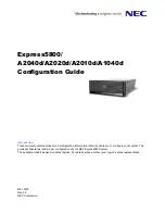 Предварительный просмотр 1 страницы NEC Express5800/A1040d Configuration Manual