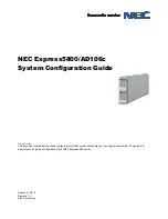 Preview for 1 page of NEC Express5800/AD106c System Configuration Manual