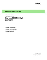 Preview for 1 page of NEC Express5800/B120g-h Maintenance Manual