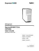 Preview for 1 page of NEC Express5800/GT110d User Manual