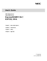 NEC Express5800/R110h-1 User Manual предпросмотр