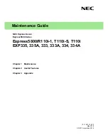 NEC Express5800/R110i-1 Maintenance Manual preview