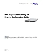 NEC Express5800/R120g-1E System Configuration Manual preview