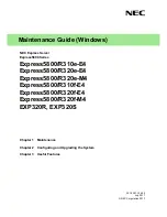 Preview for 1 page of NEC Express5800/R310e-E4 Maintenance Manual
