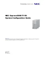 NEC Express5800/T110i System Configuration Manual preview