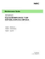 NEC Express5800/T120f Maintenance Manual предпросмотр