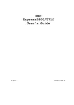 Preview for 1 page of NEC Express5800/T71f User Manual